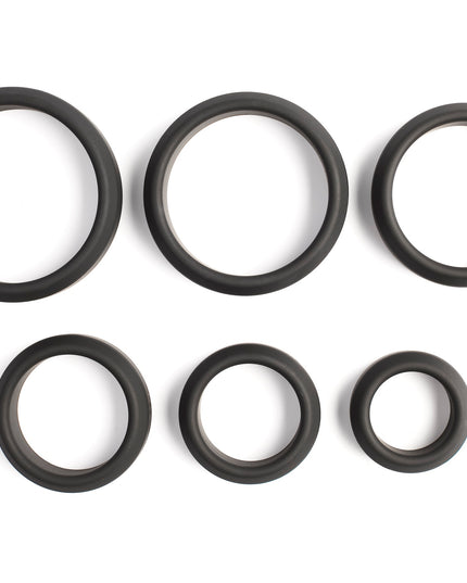 Kings Fitting Silicone Penis Ring 6 Pack